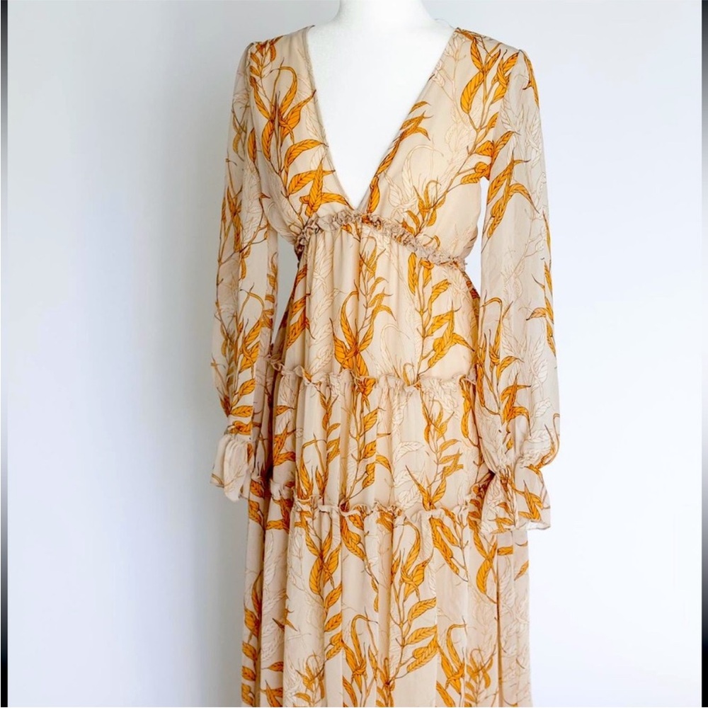 ❤️STUNNING AUTUMN GODDESS RUFFLED BABYDOLL MAXI DRESS ☀️